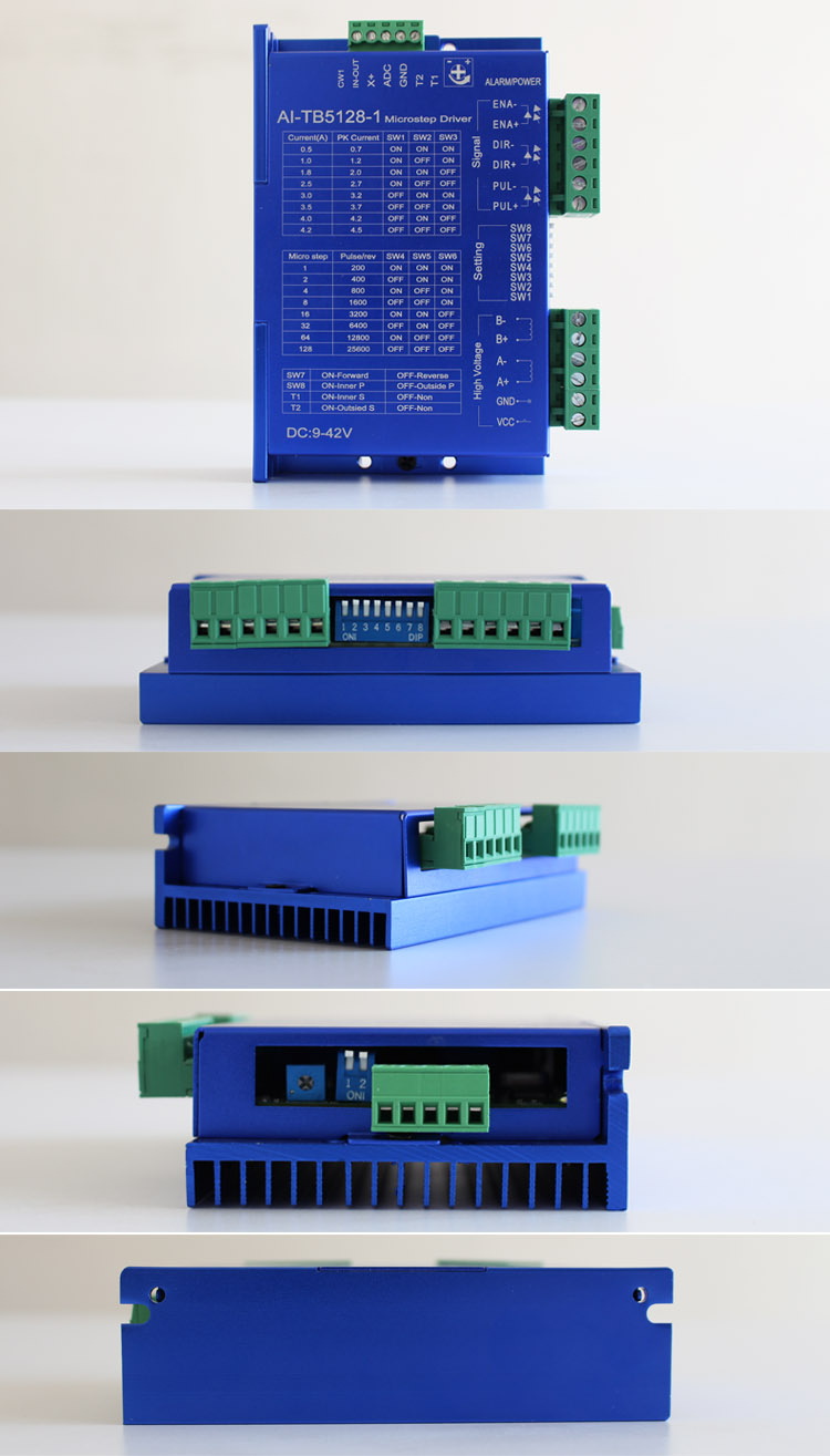 42/57步進電機驅動器 自發(fā)脈沖驅控 調速器 128細分 4.5A  AI-TB5128-1(圖1)